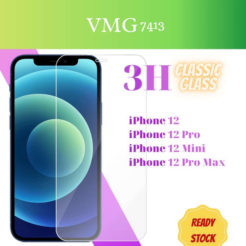 กระจกนิรภัย iPhone 12 12 Pro 12 Pro Max 12 Mini 3H