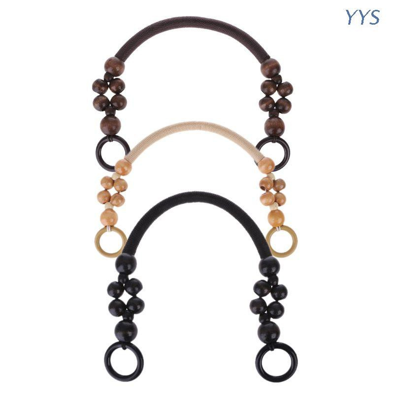 Yys สายคล้องกระเป๋าสะพายไหล่ประดับลูกปัดไม้ Diy สําหรับกระเป๋าถือ