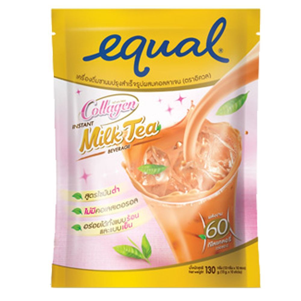 Equal Milk Tea Collagen 10 Sticks  Equal Milk Tea Collagen 10 แท่ง