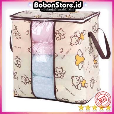 ผ้าห่มเสื้อผ้าผ้าเช็ดตัวจัดเก็บกระเป๋า - Q31 หมีครีม