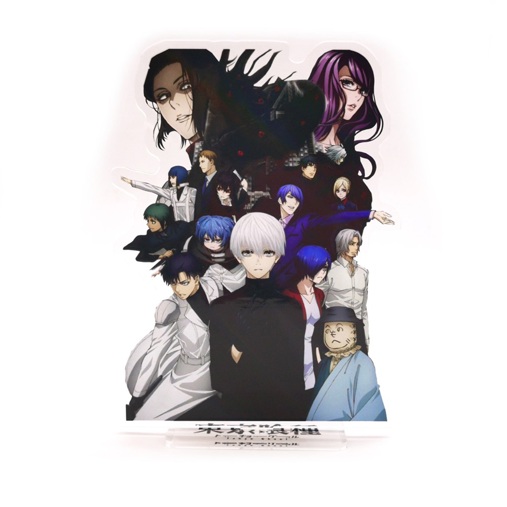 Tokyo Ghoul Kaneki Ken Kirishima Touka Shuu Rize Saiko Kuki อะคริลิคขาตั้งรูปของเล่นอะนิเมะ