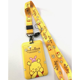 POOH  ที่ใส่บัตร ซองใส่บัตร ที่ใส่บัตร พร้อมสายคล้องคอ(2cm) ลาย POOH YL   สำหรับบัตร 5.5x8.5cm (body 7x11cm)  MNN