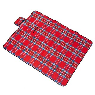 ว๊าว🍟 B&amp;K เสื่อปิกนิคลายสก็อต รุ่น KMM-0001-ME-Red สีแดง BESICO Camping Mat Model KMM-0001-ME Red Color