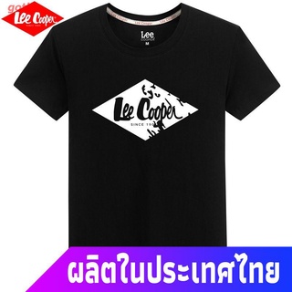 gothic เสื้อยืดแขนสั้น Lee Cooper เสื้อยืดแขนสั้นผ้าฝ้าย 100% ผู้ชายฤดูร้อนหลวมรอบคอสบายๆทุกการแข่งขันเยาวชน Bottoming เ