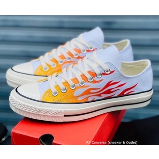 🚩  Chuck Taylor 70s Low Flame White/Multi สินค้าพร้อมกล่องป้ายแท็ก เฟรม มีเก็บปลายทาง