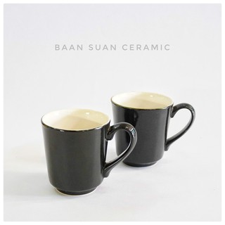 [เหลือ 84.- ใส่โค้ด "DETDEC30"]  แก้วมัค เซรามิก ถ้วยกาแฟ เข้าไมโครเวฟได้ Baansuanceramic