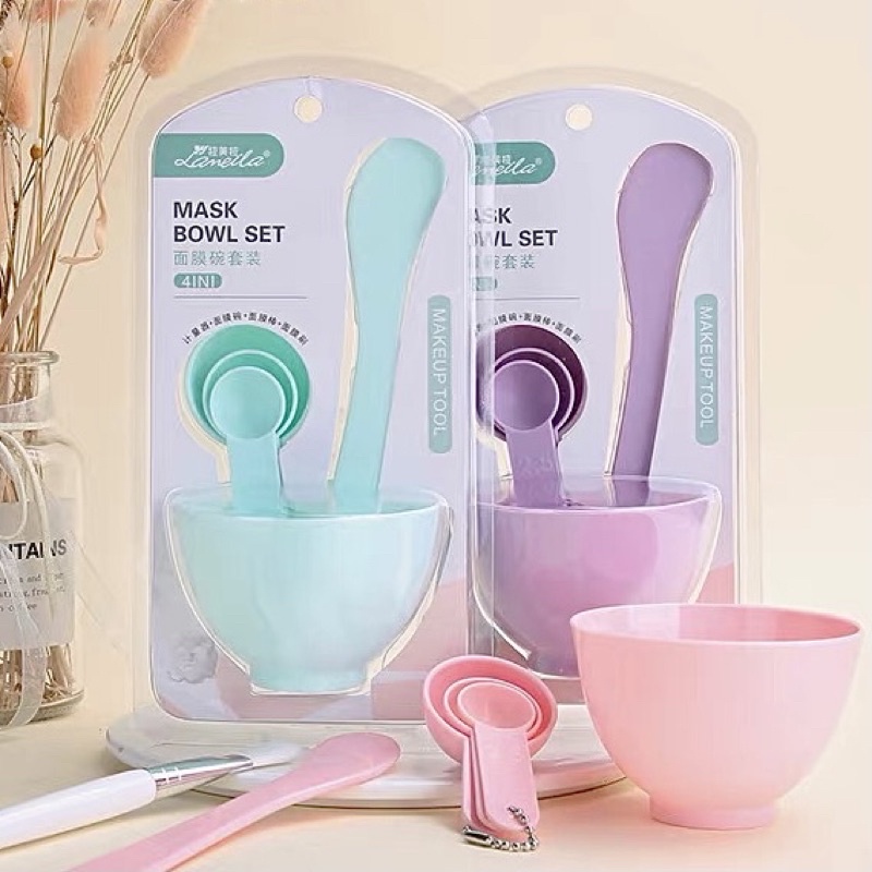 ถูกที่สุด ถ้วยผสมมาร์คสีพาสเทล ชุดถ้วยครบเซ็ต Bowl Set