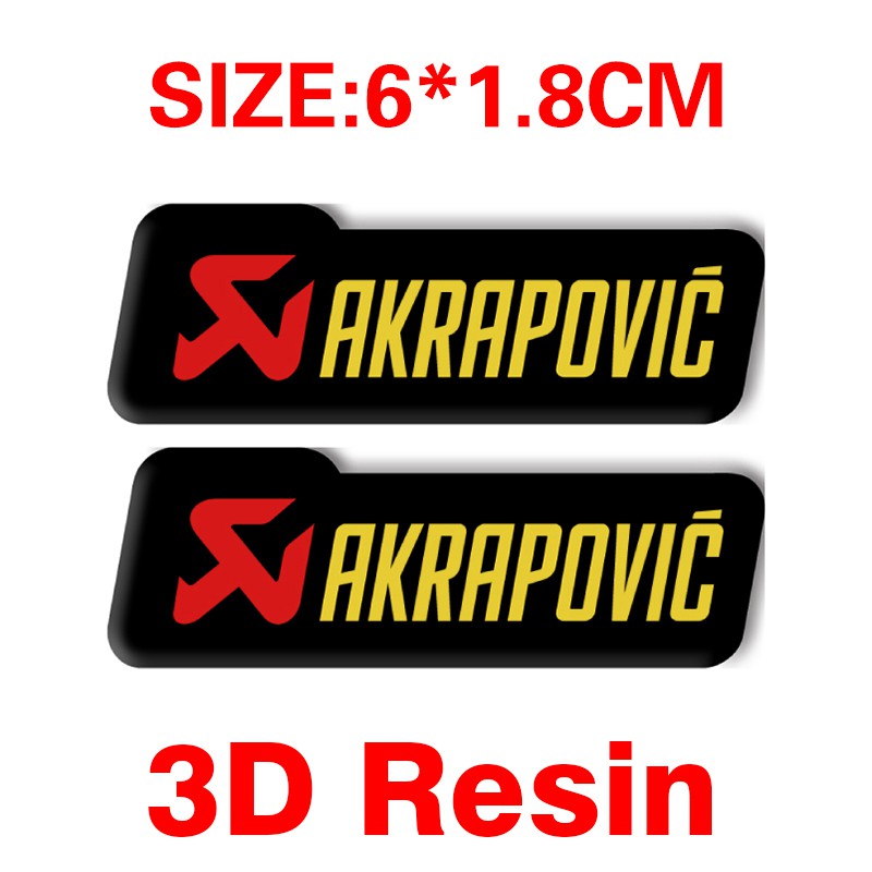 2 piccoli 1 AKRAPOVIC SP seriees Adesivo resistente calore 