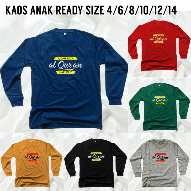 เสื้อยืดแขนยาว ALQURAN BC ALQURAN สําหรับเด็ก