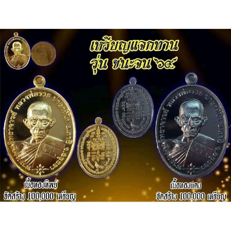 ชนะจน หลวงพ่อรวย ปาสาทิโก รุ่นชนะจนปี 64 ออกวัดตะโก จังหวัด อยุธยา รับประกันพระแท้100%