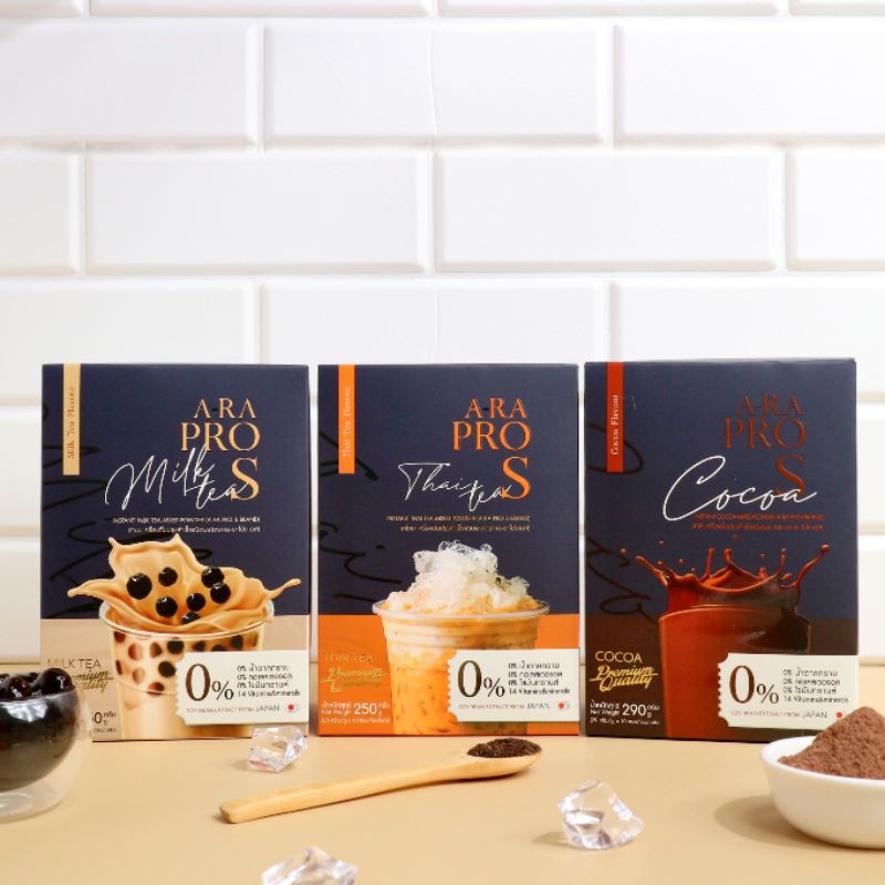 4 รสชาติ 🤎ราคาต่อ1กล่อง 🤎 ARa Pro S cocoa ARA ProS เอระ โปรเอส โกโก้ ชาไทย ชานม ชาเขียว