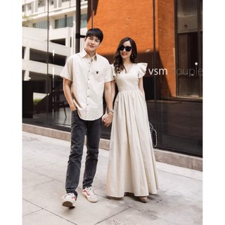 ชุดคู่รัก : แม็กซี่คอวี + เสื้อเชิ๊ตคุณผู้ชาย