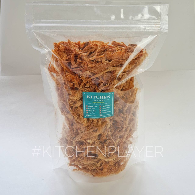 หมูเส้นกรอบทอดน้ำมันรำข้าว>อบไล่น้ำมัน Top8Free#Gluten Free
