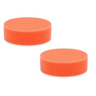 (x2ชิ้น ) ฟองน้ำขัดหยาบสีส้ม 3 นิ้ว หน้าเรียบ 3inch Flat Orange Foam Buffing Pad