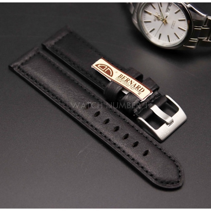 สายนาฬิกาหนังแท้ BERNARD FMD-16  + Spring Bar จากประเทศอีตาลี เย็บด้ายสี แข็งแรง ทนทาน