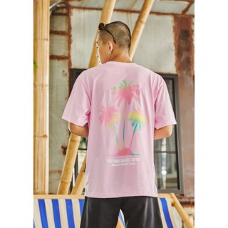 เสื้อยืดใหม่เสื้อยืด SNAZZY Pink Beach T-Shirt เสื้อยืดชาย เสื้อยืดคอกลม เสื้อสตรีทขนาดเต็มS-3XL