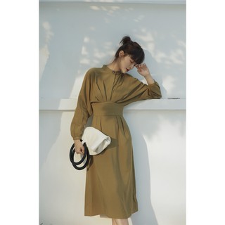 Jules24 - Vintage Matcha Dress เดรสยาวทรงวินเทจ