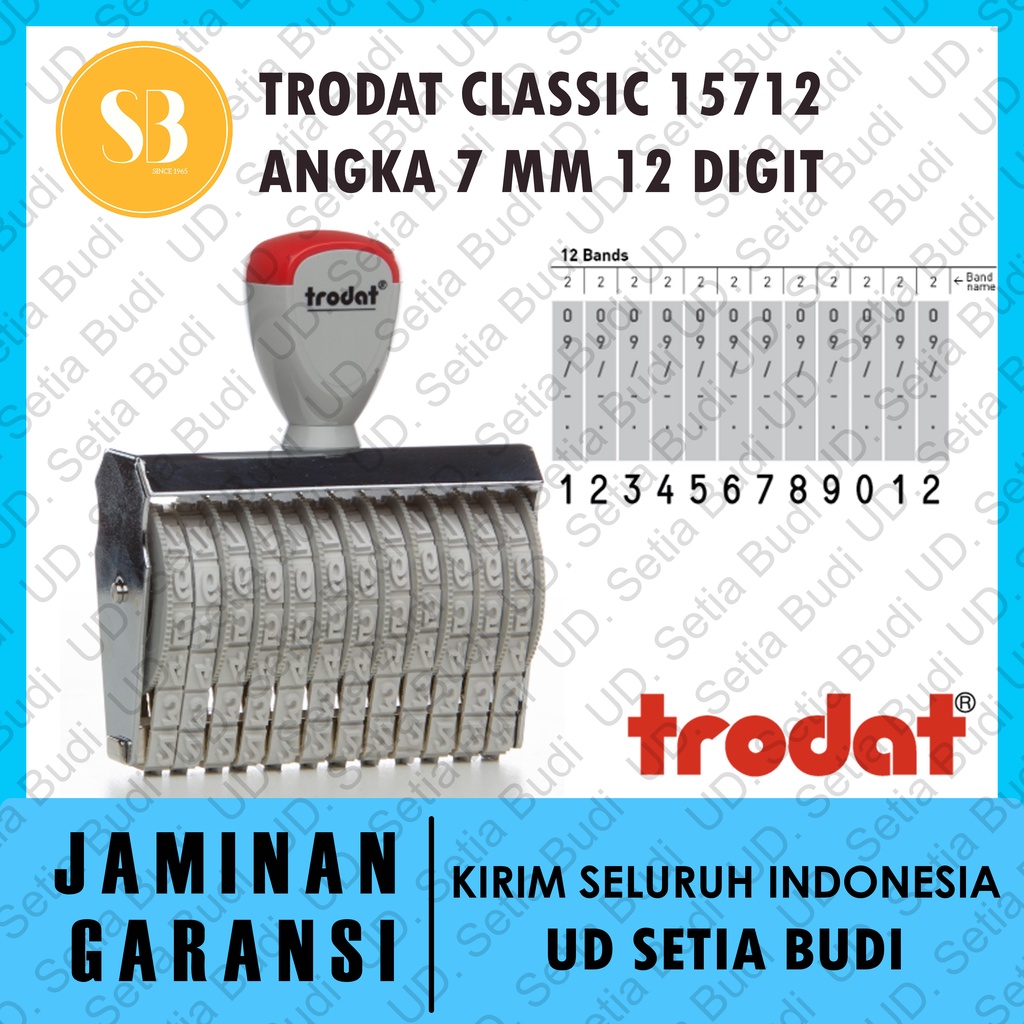 Trodat Classic Stamp 15712 ตัวเลข 7 มม. 12 หลัก
