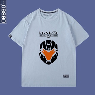 [COD]เสื้อยืดชาย ins เทรนด์ vibrato Xbox วิดีโอเกม halo Halo อุปกรณ์เสริมแขนสั้นเสื้อยืดชาย 2021 ใหม่S-5XL