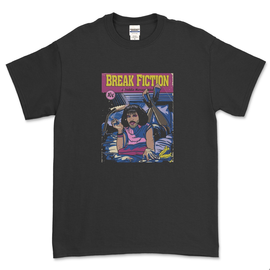 Break FICTION - FREDDIE MERCURY (PULP FICTION PARODY) เสื้อยืด