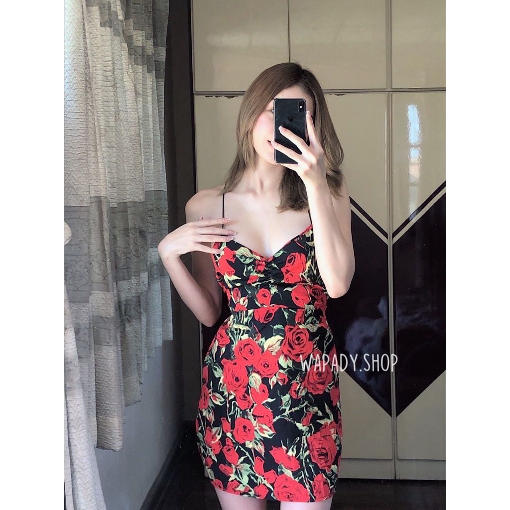 WAPADY.SHOP เดรสลายดอกเซ็กซี่ๆ รุ่น Sexy Sunday