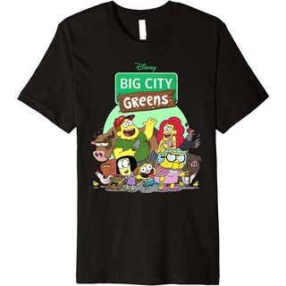 เสื้อยืดผ้าฝ้ายพรีเมี่ยม เสื้อยืด พิมพ์ลาย Disney Big City Greens Family Group พรีเมี่ยม