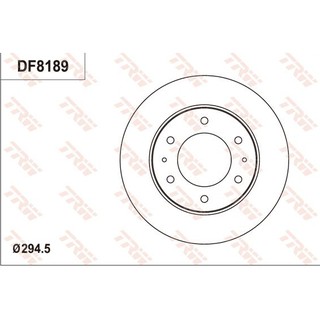 TRW จานเบรค Triton ไทรทัน 4x4 15-ON / Pajero sport ปาเจโรสปอรต์ II 4x4 (KH, KG) 3.2 DI-D15-ON DF8189