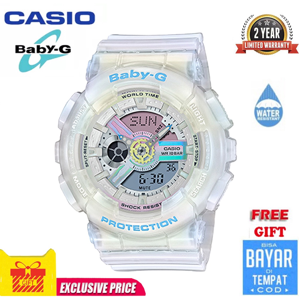 Baby-G A BA110 BA-110 ดิจิตอลกีฬาผู้หญิงสุภาพสตรีนาฬิกา BA-110TR-7A สายนาฬิกาอุปกรณ์เสริม P183