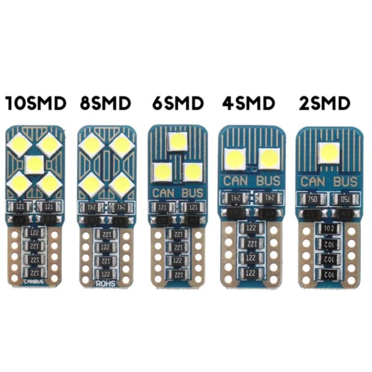 T10 LED canbus ติดตั้งบนไฟเพดานรถยนต์