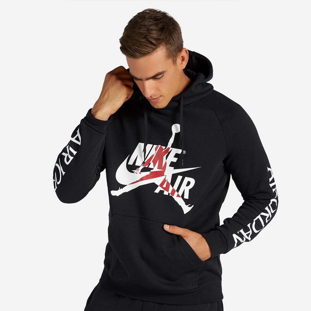 เสื้อฮู้ดไนกี้ รุ่น Nike Jordan Jumpman Classics Fleece Pullover Hoodie - Black ⚫🔴