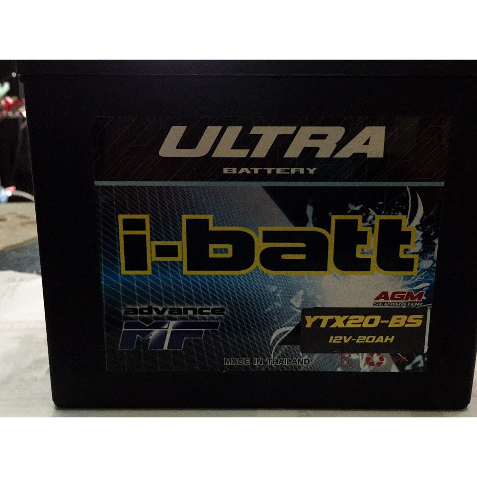 แบตเตอรี่ YTX20-BS (ใส่ฮาร์เลย์) i-batt (พรีออเดอร์-ใช้เวลา7วัน)