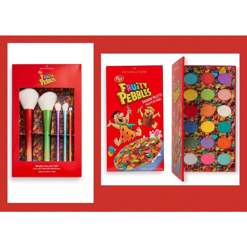 ของแท้ 💯 พร้อมส่ง REVOLUTION BRUSH SET - I Heart Revolution x Fruity Pebbles