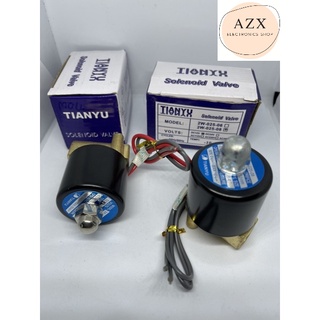 สต็อกไทย!!! โซลินอยด์วาล์ว  1/4"Solenoid Valve 220V ทองเหลือง 2W-025-08 แบบปกติปิด