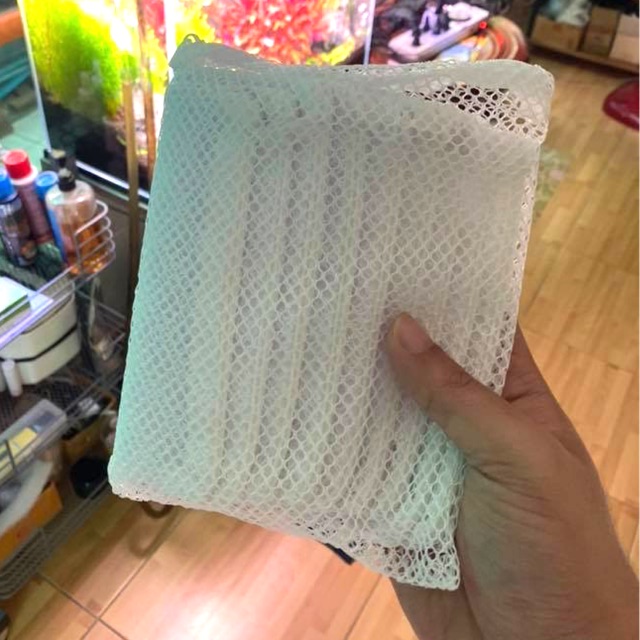 ถุงผ้าตาข่าย สำหรับใส่พัมมิส ขนาด 15*20 cm และวัสดุกรองต่างๆ (1 ใบ)