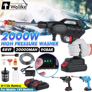 ปืนฉีดน้ําไฟฟ้า แรงดันสูง ไร้สาย 2000W 88VF ชาร์จได้ สําหรับแบตเตอรี่ Makita 18V