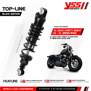 โช้คหลัง YSS TOP-LINE (Black Edition) สำหรับ HARLEY DAVIDSON XL 1200 FORTY EIGHT L5 ปี 2010-2017 / XL FORTY EIGHT 2017