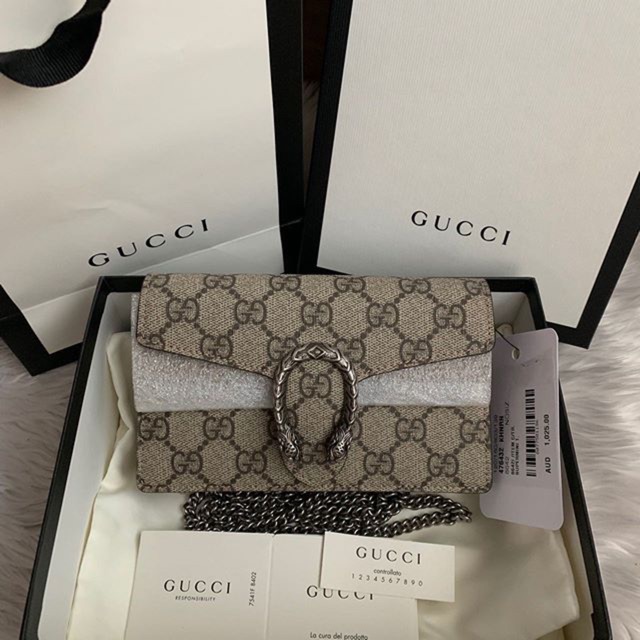 New Gucci super mini dionysus 2019 มือ1  พึ่งออก shop มาต้นเดือนนี้ กลิ่นหนังหอมมาก
