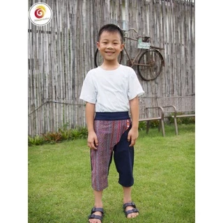 👖กางเกงเด็ก ผ้าฝ้าย ผ้าเยื่อไผ่ ทรงป้าย มีไซส์เด็กโต คู่พ่อลูก ชุดพื้นเมือง ใส่เป็นครอบครัว ไม่ซ้ำใคร ร้านออกแบบเอง