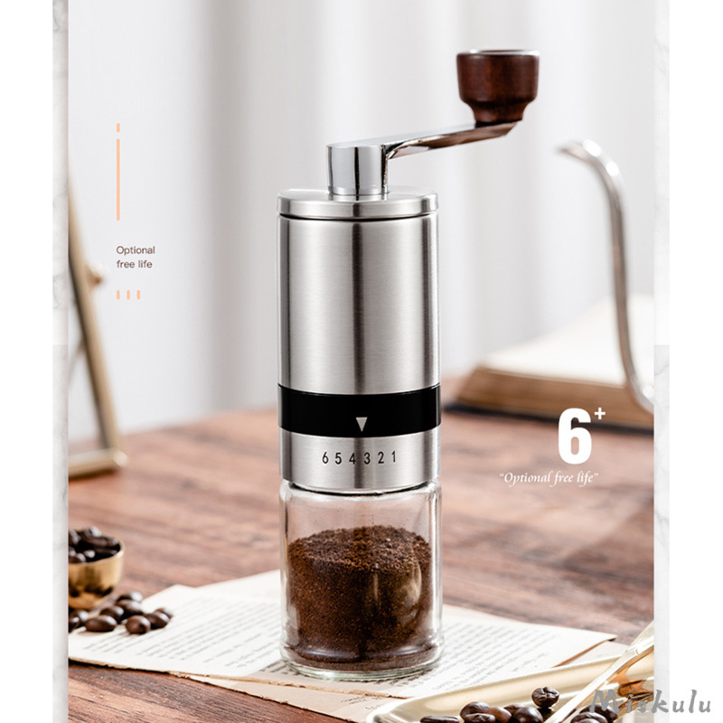 Portable Manual Coffee Grinder Conical Ceramic Burrs Stainless Steel ...