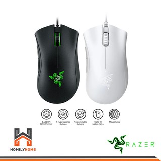 Razer DeathAdder Essential Gaming Mouse 6400DPI เมาส์ Black , White