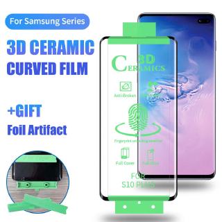 3D Curved Soft Ceramic Film ฟิล์มเซรามิคนุ่มกระจกนิรภัยแบบด้าน Samsung Galaxy Note 10 Plus 20 S20 Ultra S10 S9 S8 Plus