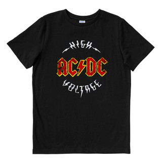 เสื้อยืดคอกลมAc / dc ACDC - แรงดันไฟฟ้าสูง 2 | เสื้อยืด พิมพ์ลายวงดนตรี | เพลงเมอร์ช | Unisex | เสื้อยืด พิมพ์ลายดนตรี |