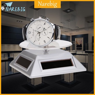 NAREBIG♡Solar Showcase 360 Turntable Rotating Jewelry Watch Ring Display Stand 037