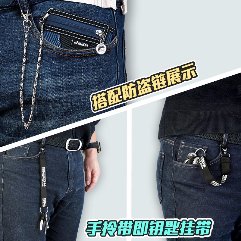 ชายมัลติฟังก์ชั่ผ้าสั้นผ้าใบพับกระเป๋าสตางค์ขนาดเล็กเยาวชนนักเรียนเด็กเด็กถนนสวมใส่ xhxjyn.my12.2 - รูปที่ 2