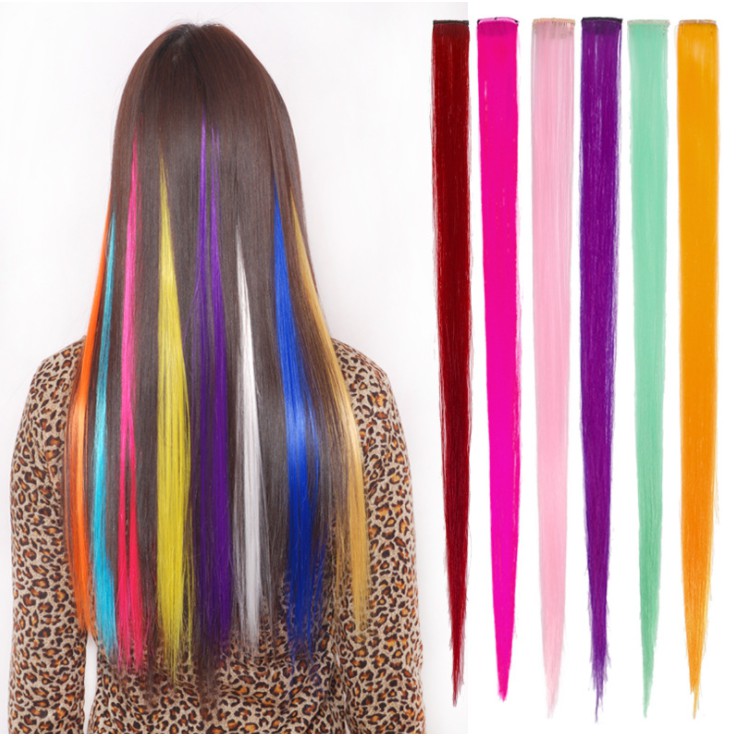 Wigs & Extensions 6 บาท แฟชั่นวิกผมไฮไลท์สีสันสไตล์เกาหลีสําหรับสตรี Fashion Accessories