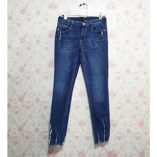 H&amp;M Jeans (J-315) กางเกงยีนส์ผ้ายืด มือสอง เอวกลาง ไซด์ S