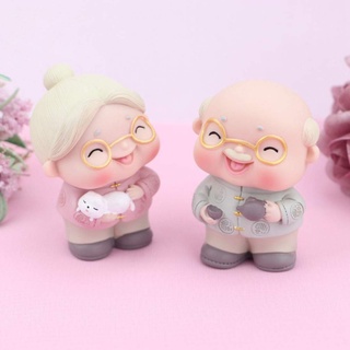 [Spot] ตุ๊กตาการ์ตูน Grandpa and Grandma สําหรับตกแต่งเค้กวันเกิด