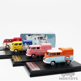 อุปกรณ์เสริมรถบรรทุกรถตู้รถตู้รถตู้คาร์โก้ Michelin/Gulf/Red White/Pinkpig 1:64 Vw T1