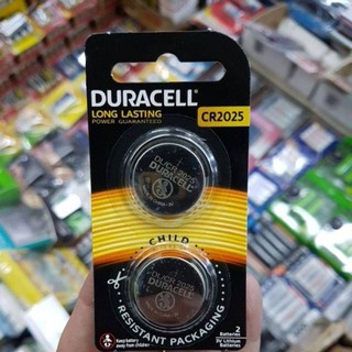 ถ่าน Duracell CR2025 3V  จำนวน 2ก้อน ของแท้บริษัทมีข้อมูลภาษาไทยด้านหลังแพค