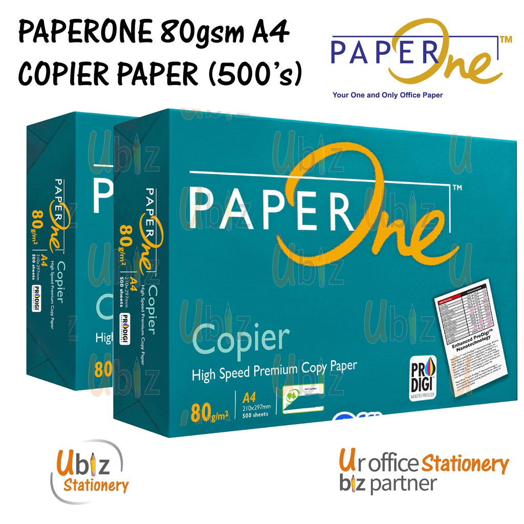 Paper One A4 กระดาษถ่ายเอกสาร 80แกรม 500 แผ่น